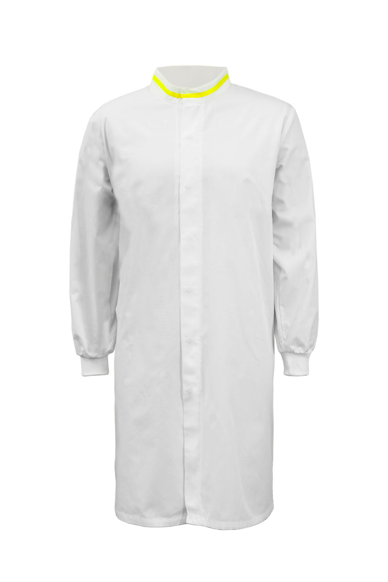 Workcraft Long Dustcoat with Mandarin Collar with Contrast on Collar - WJ3199