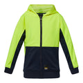 Workcraft Kids Hi Vis Full Zip Hooded Jacket - WK8015