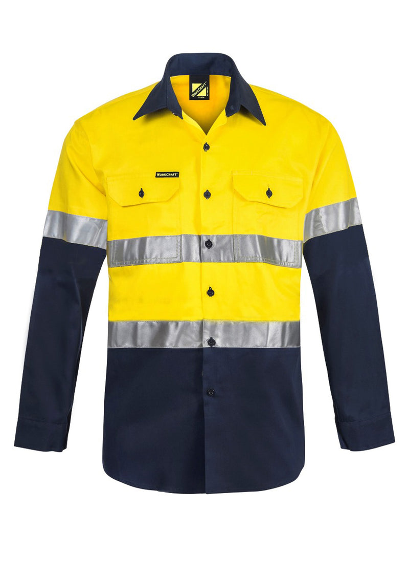 Workcraft Hybrid Half Placket Long Sleeve with CSR Tape 155gsm - WS6031
