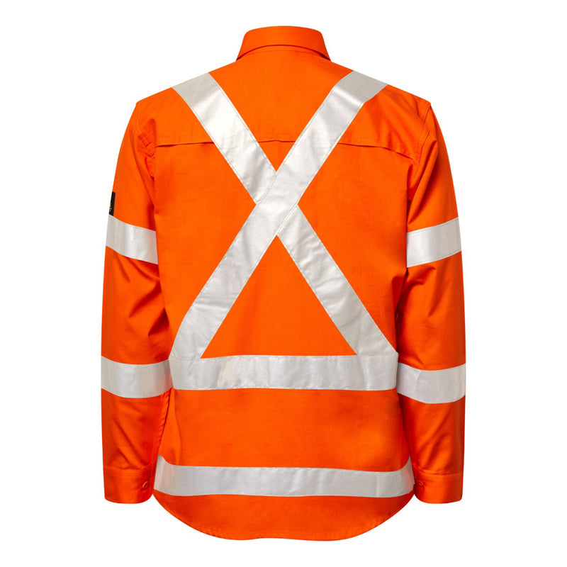 Workcraft Mens Ripstop Long Sleeve Shirt NSW Rail 145gsm - WS6035