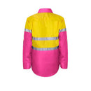 Kids Hi Vis Two Tone Long Sleeve Shirt with 3M Reflective Tape, 25mm wide - WSK125