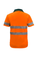 Workcraft Hivis Short Sleeve Two Tone Polo with Tape 157gsm - WSP410