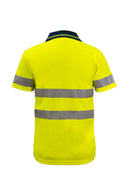 Workcraft Hivis Short Sleeve Two Tone Polo with Tape 157gsm - WSP410