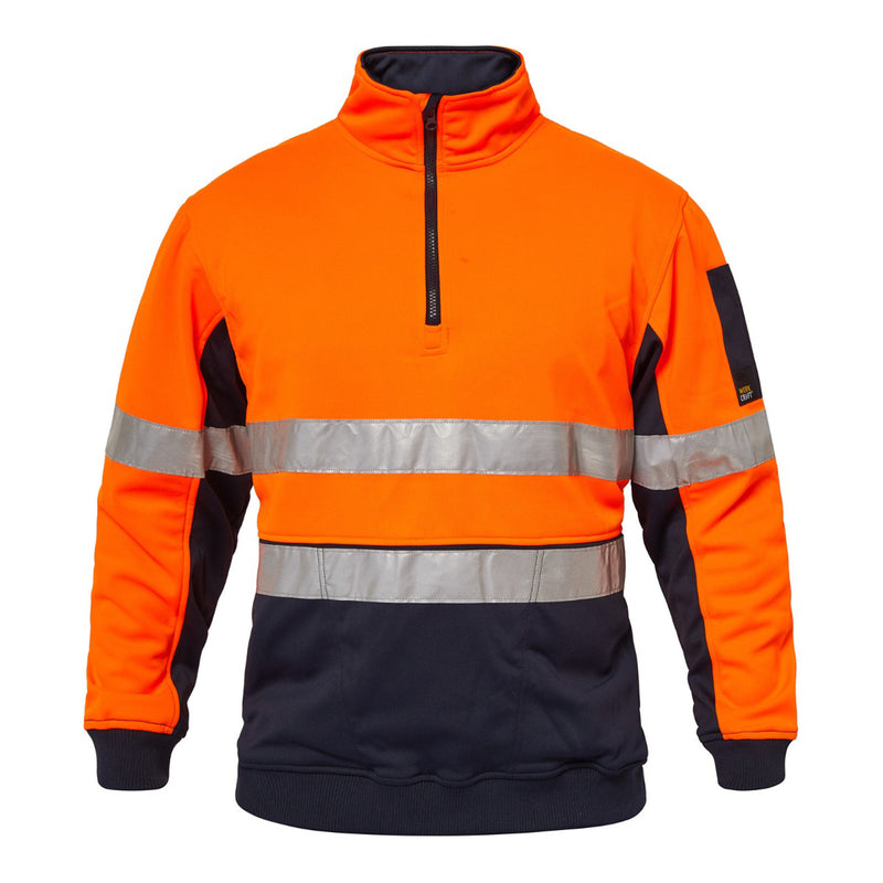 Workcraft Unisex Hivis 1/2 Zip Pullover with Tape - WT8013