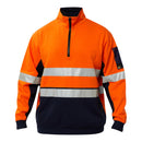Workcraft Hivis Half Zip Cotton Pull Over with Tape- WT8018