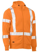 Bisley X Taped Hi Vis Zip Front Fleece Hoodie - BK6819XT