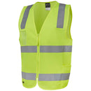 JBs Wear HI VIS (D+N) Zip Safety Vest - 6DNSZ