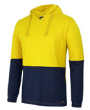 JBs Wear Hi Vis L/S Cotton Tee With Hood - 6HCTL