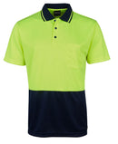 JBs Wear Hi Vis Jacquard Non Cuff Polo - 6HJNC