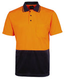 JBs Wear Hi Vis Jacquard Non Cuff Polo - 6HJNC