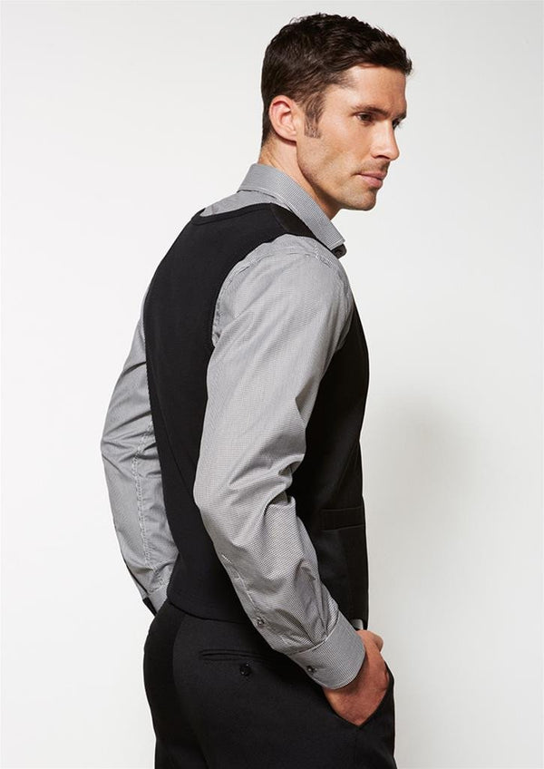 Biz Corporates Men's Peaked Vest with Knitted Back - 90111