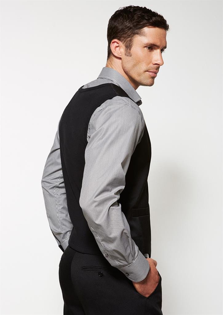 Biz Corporates Men's Peaked Vest with Knitted Back - 90111