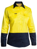 Bisley Women's Hi Vis Drill Shirt Long Sleeve - BL6267