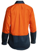 Bisley Women's Hi Vis Drill Shirt Long Sleeve - BL6267