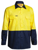 Bisley Hi Vis Cool Lightweight Drill Shirt Long Sleeve - BS6895