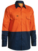 Bisley Hi Vis Cool Lightweight Drill Shirt Long Sleeve - BS6895