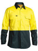 Bisley Hi Vis Cool Lightweight Drill Shirt Long Sleeve - BS6895