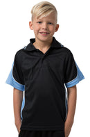 Be Seen Kids Polo Shirt with Striped Collar - BSP16K