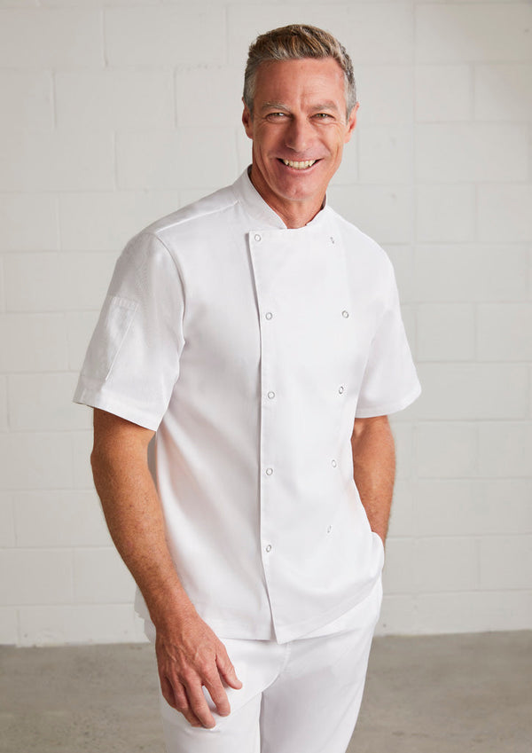 Biz Collection Mens Zest Short Sleeve Chef Jacket - CH232MS