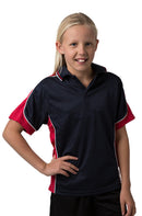 Be Seen Kids Polo Shirt With Striped Collar - BSP16K