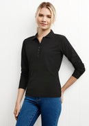 Biz Collection Crew Ladies L/S Polo (P400LL)