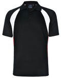 Winning Spirit Men's CoolDry Tricolour Contrast Short Sleeve Polo - PS28