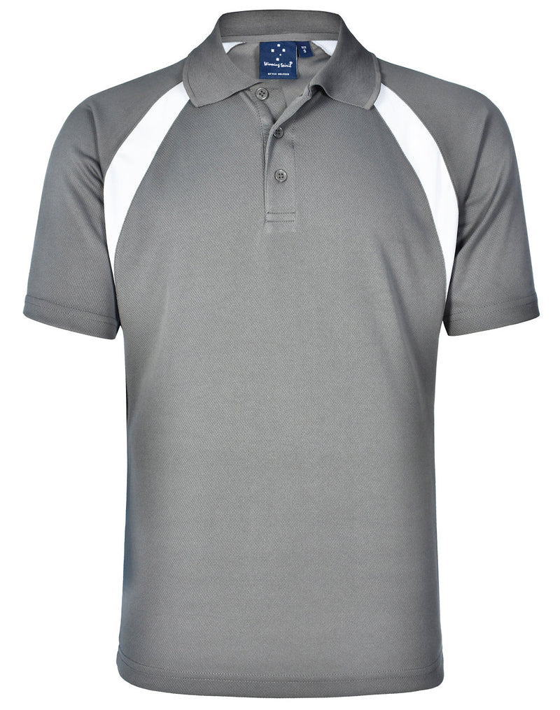 Winning Spirit Men's CoolDry Tricolour Contrast Short Sleeve Polo - PS28
