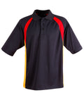Winning Spirit Men's CoolDry Tricolour Contrast Short Sleeve Polo - PS28