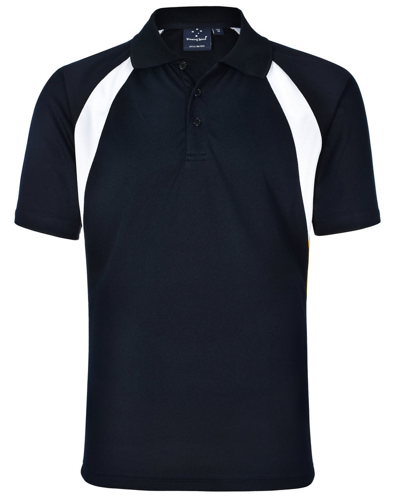 Winning Spirit Men's CoolDry Tricolour Contrast Short Sleeve Polo - PS28