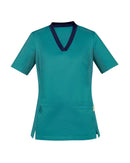 Biz Care Womens Riley Vneck Scrub Top - CST043LS