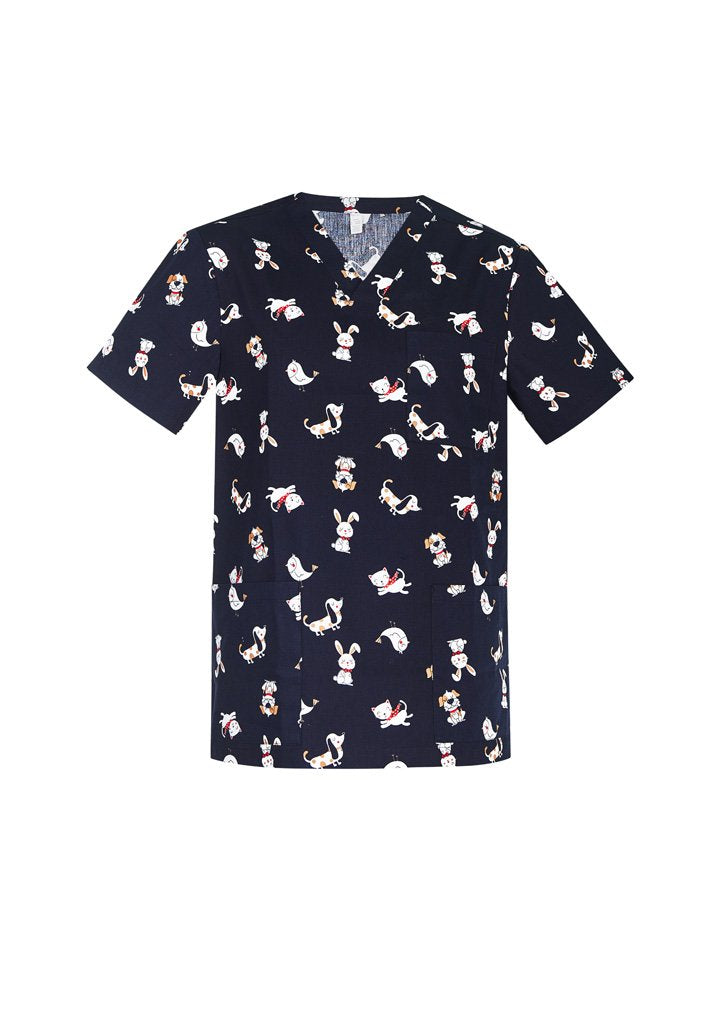 Biz Care Mens Best Friends Scrub Top - CST147MS