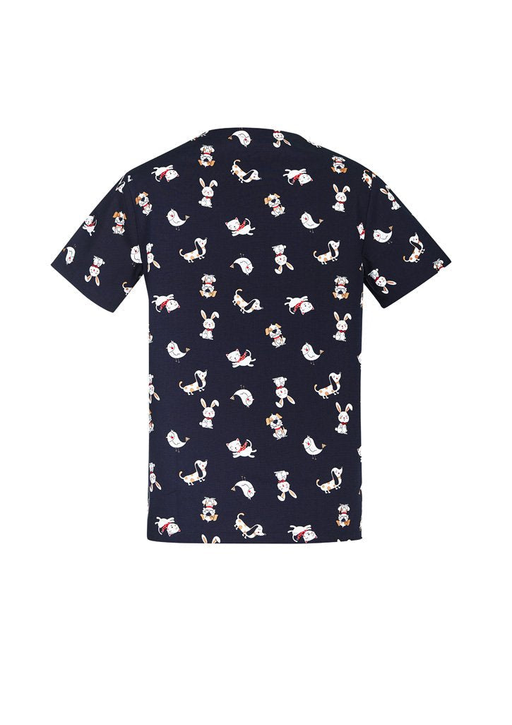 Biz Care Mens Best Friends Scrub Top - CST147MS