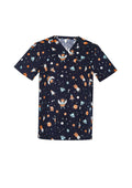 Biz Care Mens Space Party Scrub Top - CST148MS