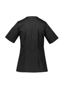 Biz Care Parks Womens Zip Front Crossover Scrub Top - CST240LS