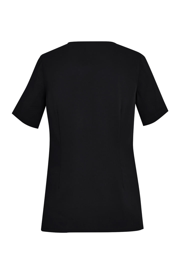Biz Care Womens Avery Tailored Fit Round Neck Scrub Top - CST942LS
