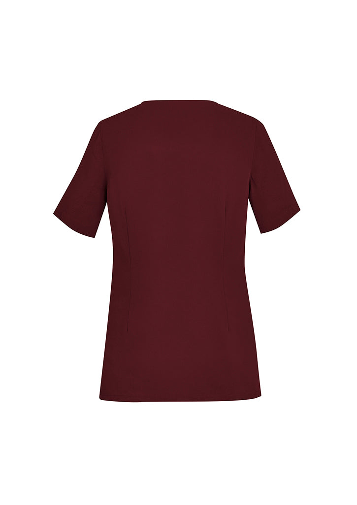 Biz Care Womens Avery Tailored Fit Round Neck Scrub Top - CST942LS