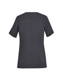 Biz Care Womens Avery Tailored Fit Round Neck Scrub Top - CST942LS