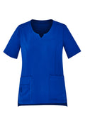 Biz Care Womens Avery Tailored Fit Round Neck Scrub Top - CST942LS