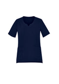 Biz Care Womens Avery Tailored Fit Round Neck Scrub Top - CST942LS