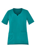 Biz Care Womens Avery Tailored Fit Round Neck Scrub Top - CST942LS