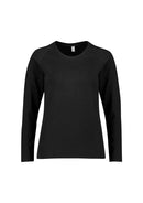 Biz Care Performance Womens Cotton Long Sleeve Tee - CT247LL