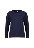 Biz Care Performance Womens Cotton Long Sleeve Tee - CT247LL