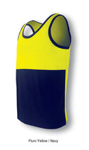 Bocini HiVis Polyface/Cotton Back Singlet - ST0540