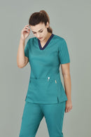 Biz Care Womens Riley Vneck Scrub Top - CST043LS