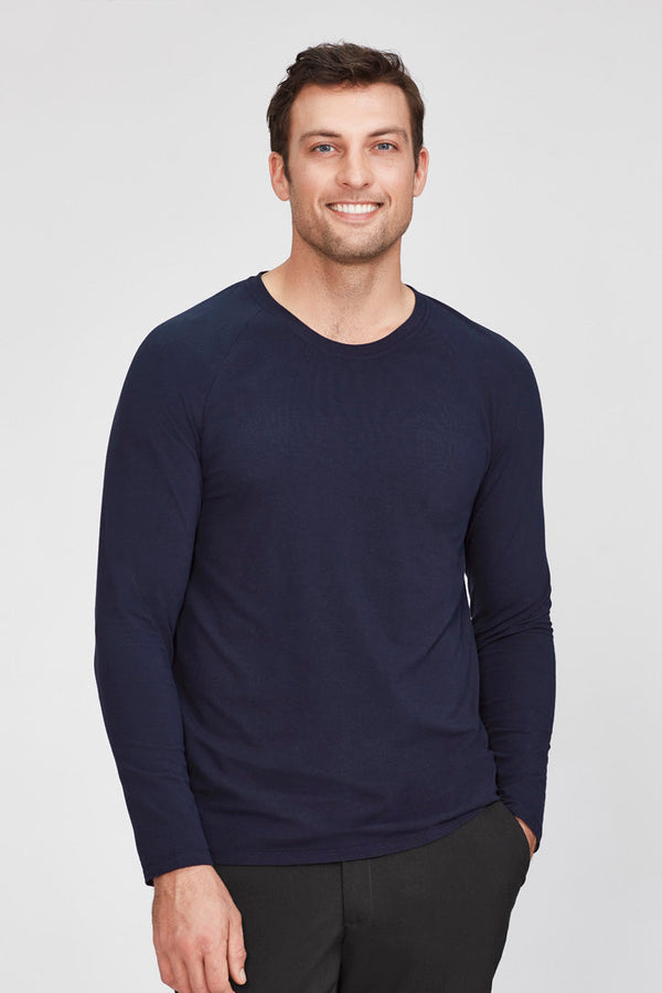 Biz Care Performance Mens Cotton Long Sleeve Tee - CT247ML